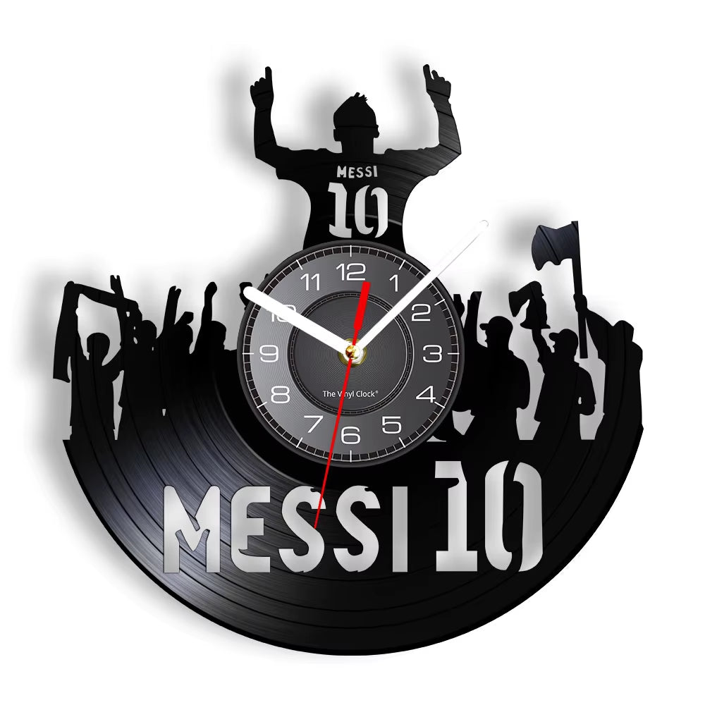 The King 10 Vinyl Record Wall Clock Argentina Football Player Diego Vinyl Clock the Unstoppable Force Legend for Football Fans