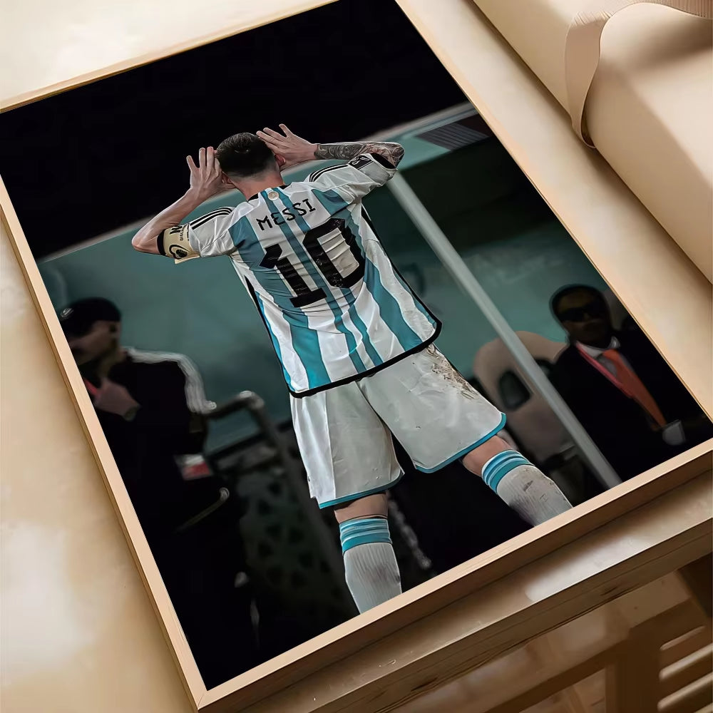 CUADRO DECORACIÓN -EL MEJOR JUGADOR DE TODOS LOS TIEMPOS- MESSI 10ARGENTINA/BARCELONA