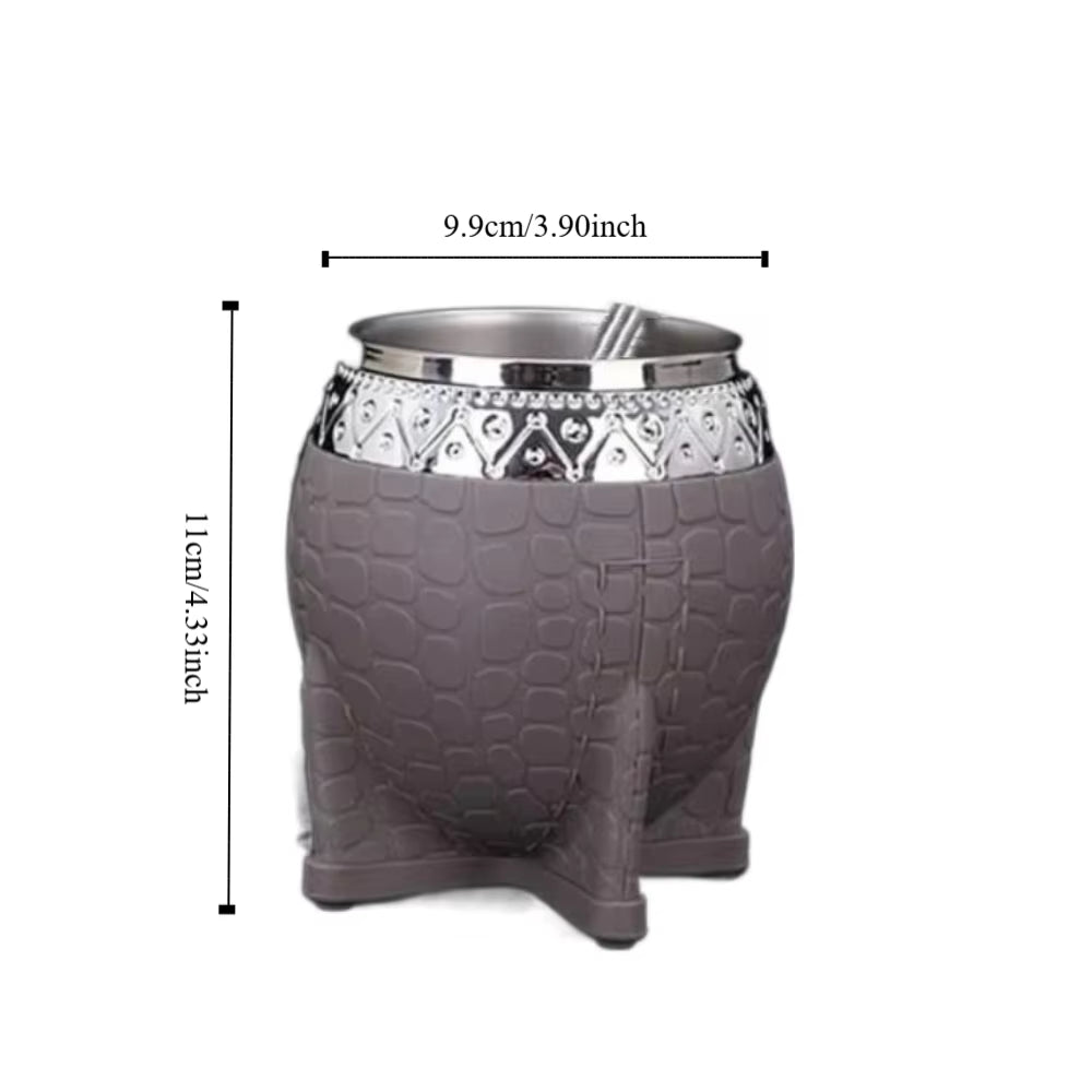 Hot Sale 260Ml Mate Cup Stainless Steel Double-Layer Insulated Cup Turtle Shell Texture Eggshell Cup Yerba Mate Tea