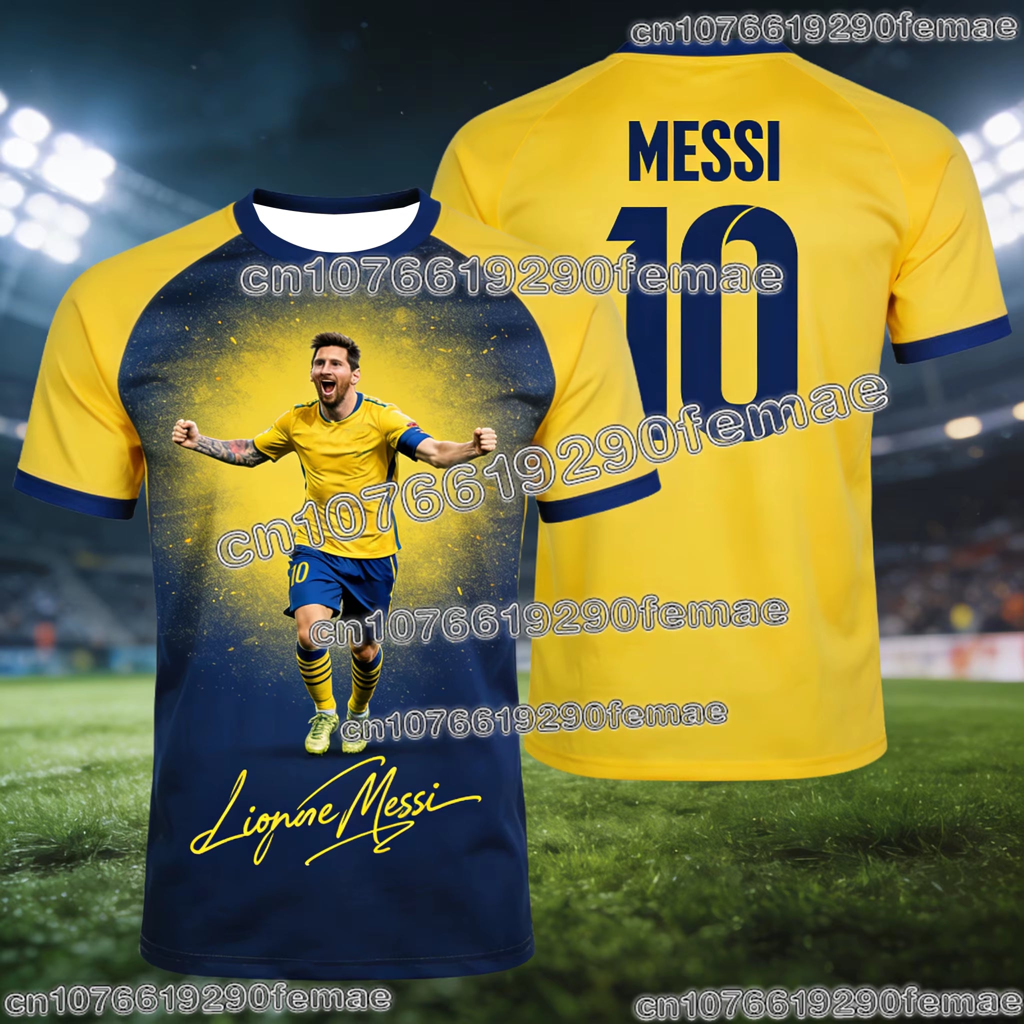 Messi #10 AI Soccer Jersey for Kids and Adults Stylish and Breathable Training Tee for Summer Sports and Casual Activities