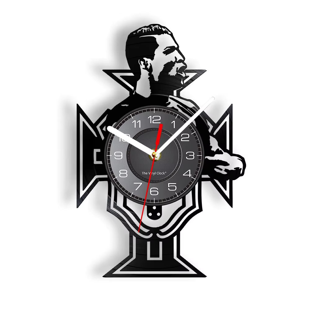 The King 10 Vinyl Record Wall Clock Argentina Football Player Diego Vinyl Clock the Unstoppable Force Legend for Football Fans