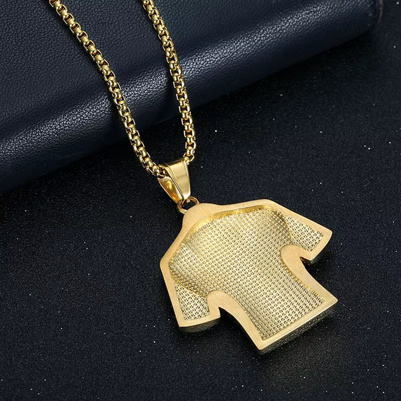 Lionel Messi 10 Jersey Pendant Chain Necklace for Men Boy Soccer Fan Football Hip Hop Jewelry Messi Accessories