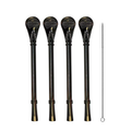 Pack 4 Bombillas Acero Inoxidable para Mate + Limpiador