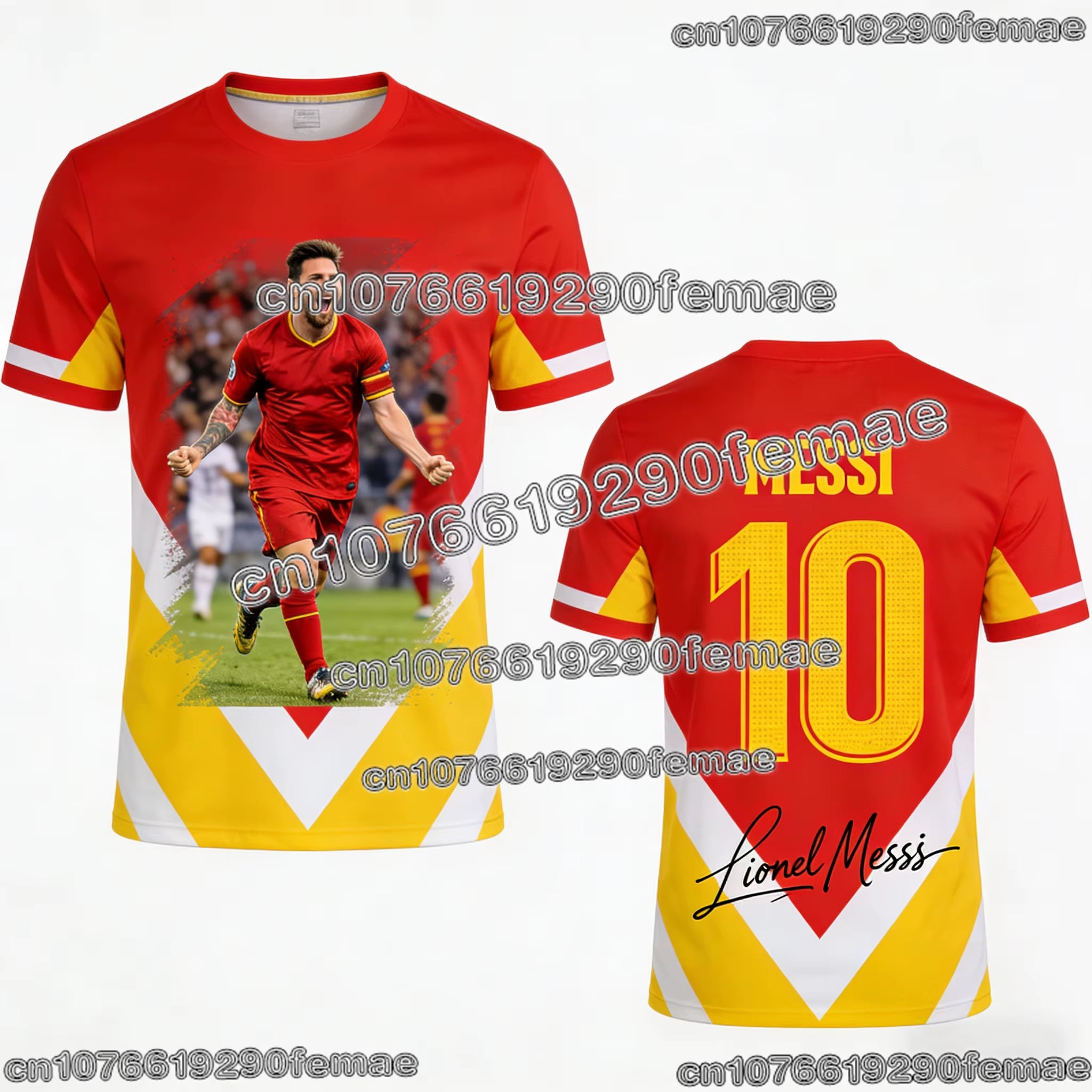 Messi #10 AI Soccer Jersey for Kids and Adults Stylish and Breathable Training Tee for Summer Sports and Casual Activities