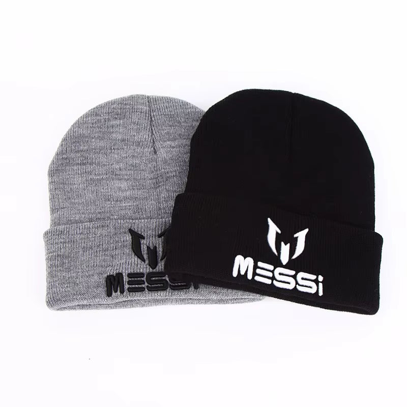 2024 New Soccer Messi Fans Hat Women Men Skullies Black Gray Women Beanie Whiter Hats Beanies Warm Knitted Hat Wool Cap Gorros