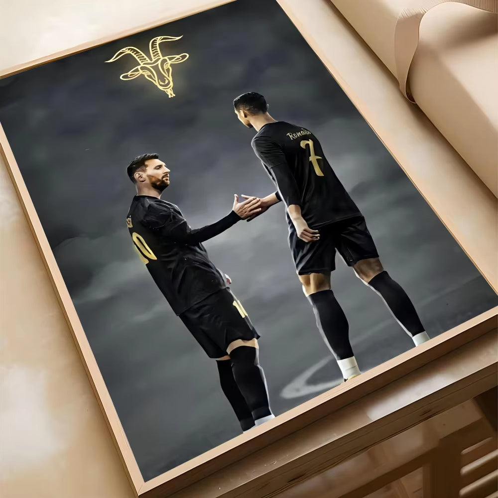 CUADRO DECORACIÓN -EL MEJOR JUGADOR DE TODOS LOS TIEMPOS- MESSI 10ARGENTINA/BARCELONA