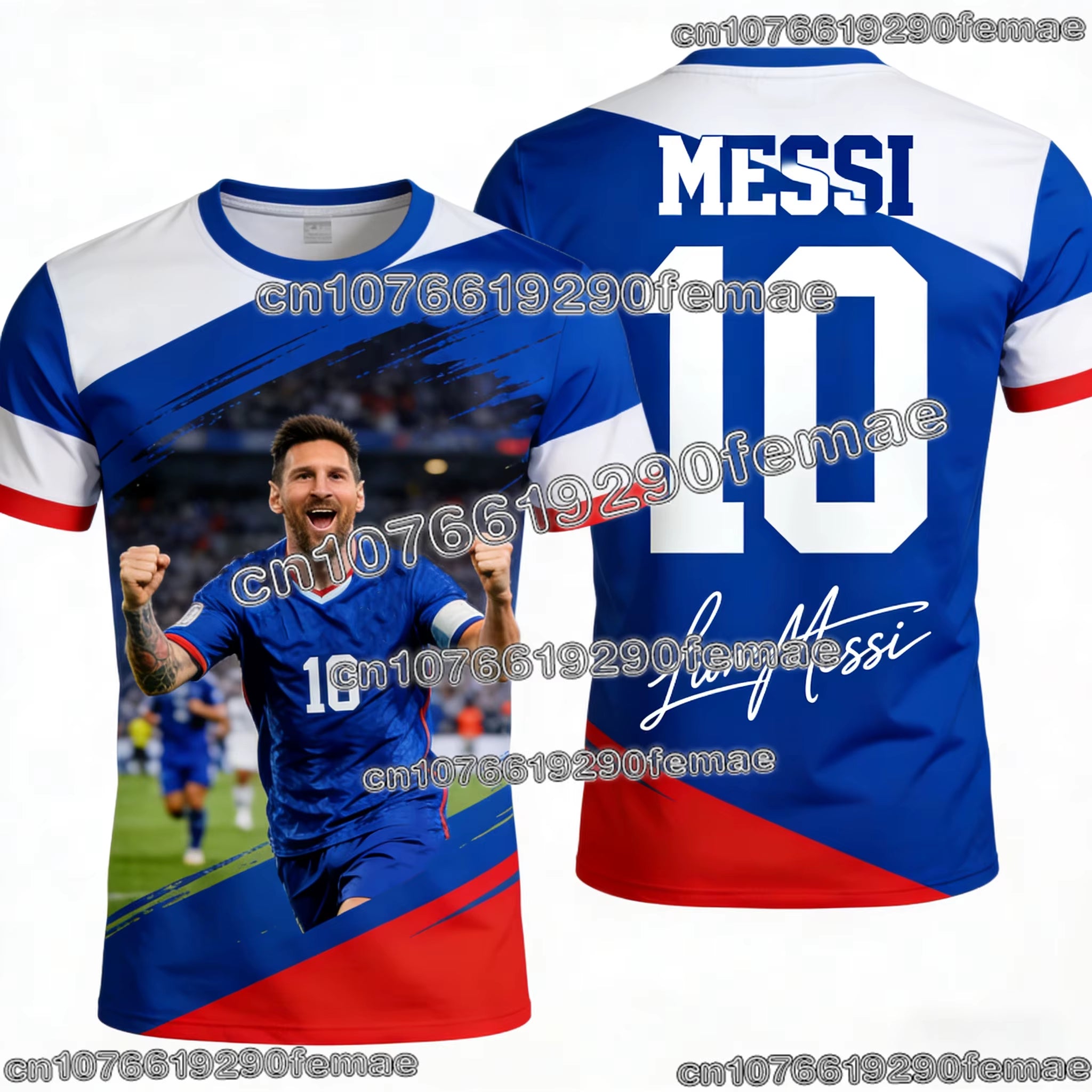 Messi #10 AI Soccer Jersey for Kids and Adults Stylish and Breathable Training Tee for Summer Sports and Casual Activities