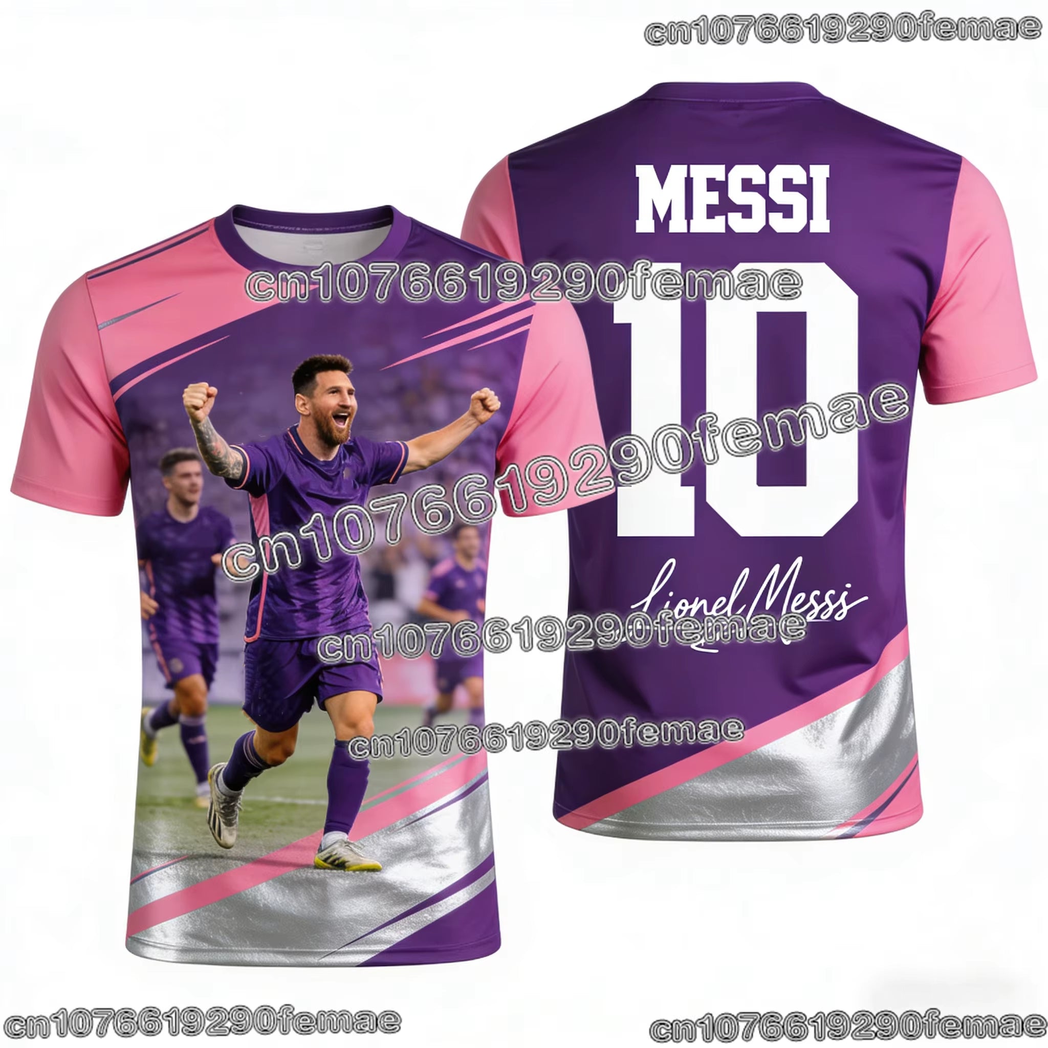 Messi #10 AI Soccer Jersey for Kids and Adults Stylish and Breathable Training Tee for Summer Sports and Casual Activities