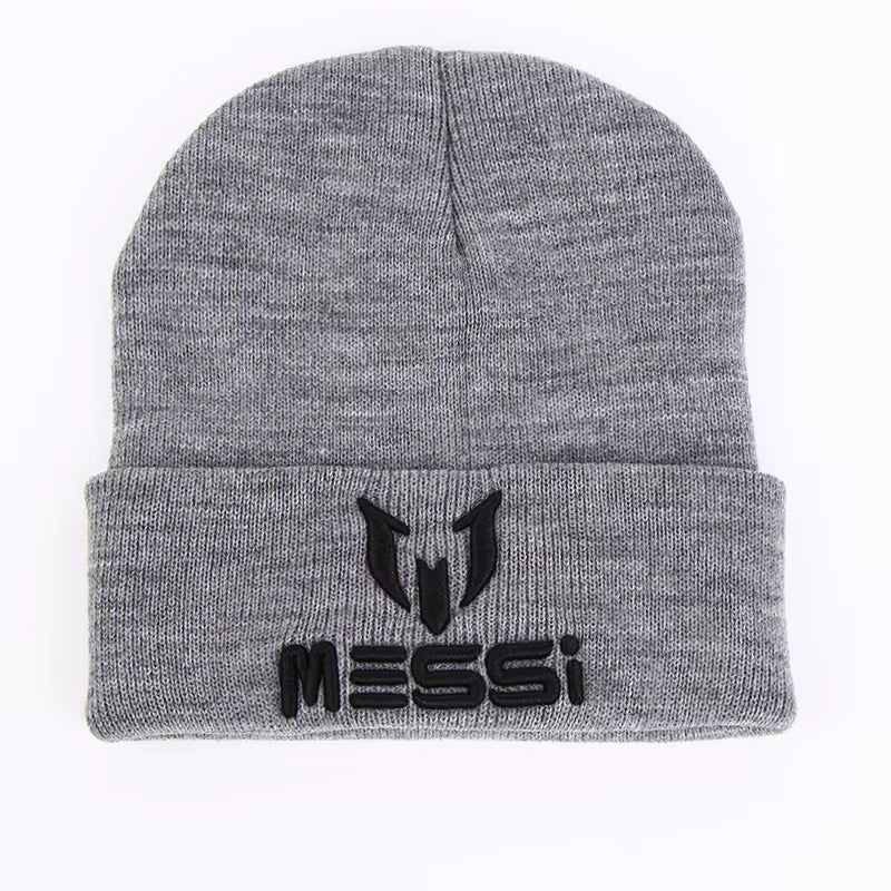2024 New Soccer Messi Fans Hat Women Men Skullies Black Gray Women Beanie Whiter Hats Beanies Warm Knitted Hat Wool Cap Gorros