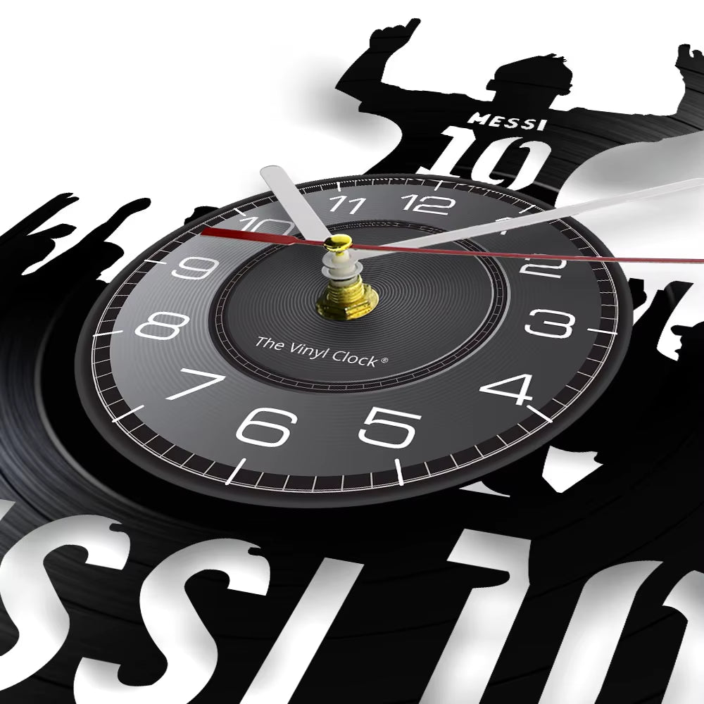 The King 10 Vinyl Record Wall Clock Argentina Football Player Diego Vinyl Clock the Unstoppable Force Legend for Football Fans